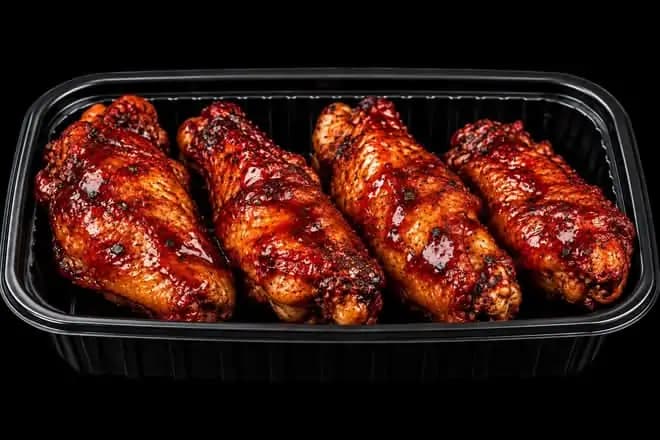 Four barbecue wings
